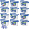 Ksend Moisture Absorbers, 12 Pack, Compact Dehumidifier for Closet, Efficient Humidity Absorber Boxes, Moisture Absorber for Closet, Odor Eliminator with Linen Fragrance, Dutch Blue, 6.4oz, 300ml