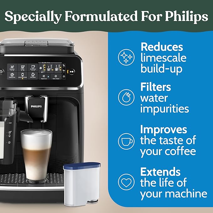 Roobi Compatible Philips Water Filters. Specially Designed for Philips Coffee Machines, Carbon Neutral Aqua Clean Water Filters. 2 Pack, 6 Months Supply.