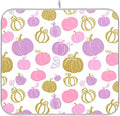 Pumpkin Pink Purple Dish Drying Mat for Kitchen Countertop 16x18 Fall Rectangle Small Drying Mat Reusable Quick Dry Dish Sink Absorbent Mats Dishwasher Easy Clean Decorative Home Decor Essentials