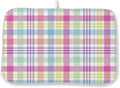 Easter Checkered Dish Drying Mat 18x24 Inch Colorful Buffalo Plaid Drying Mat Gingham Spring Holiday Absorbent Dish Drying Pad Dish Rack Drainer Mats for Kitchen Dining Counter