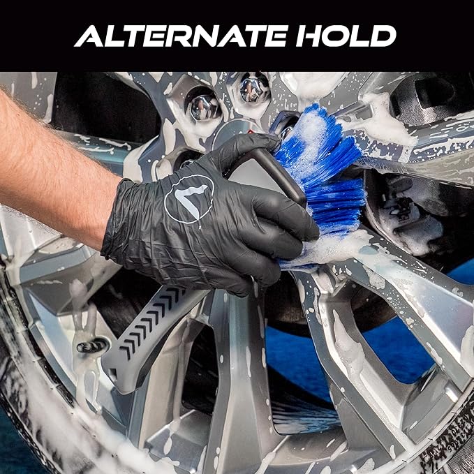 VIKING Wheel Brush for Rims, Cleaning Brush for Tires, Grey, 10.3 x 3.3 x 3.8 Inch