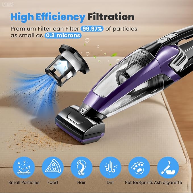 ZYZCBXZC 4 Pack 2284w Vacuum Replacement Filter for Bissell Pet Hair Eraser Filter Hand Vacuum 2284W 2390 2389 2390A, Compare to Parts # 1614212 1614203 1614204, 4 Mesh Filters and 4 Foam Filters