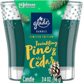 Glade Candle Jar, Air Freshener, Twinkling Pine & Cedar, 3.4 Oz