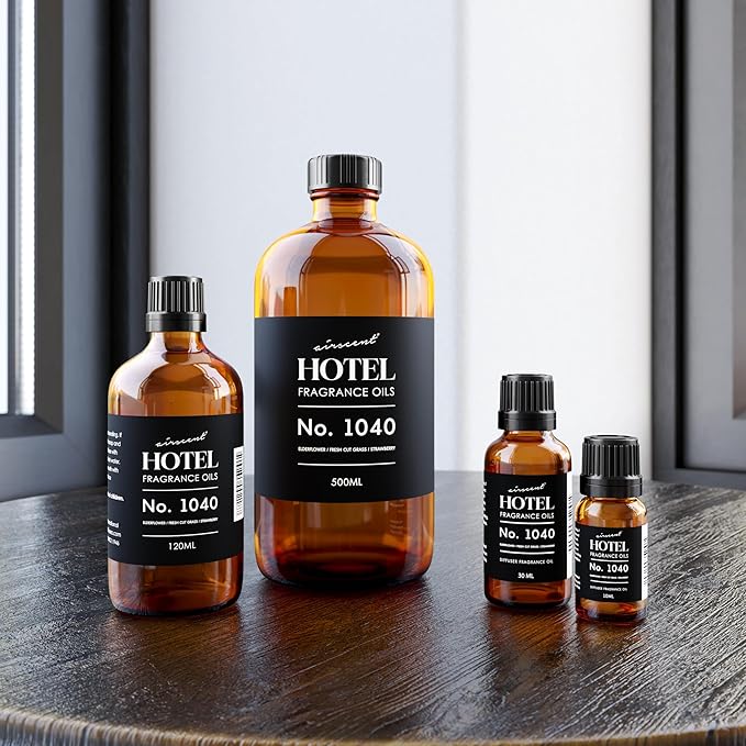 AirScent 50 Central Park Ritzy Hotel Fragrance No. 1040 - Elderflower Fresh Cut Grass Strawberry - Hotel Diffuser Oil for Ultrasonic and Waterless Diffusers and Crafting - 120 mL, 4 fl oz Bottle