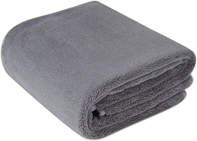 Amazon Basics Microfiber Car Drying Towel, 36"L x 25"W, Gray