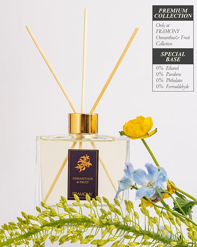 Osmanthus & Fruit Reed Diffuser - Golden Hour Luxury Hotel Scent, Sun-Drenched Apricot & Peony Floral, Exotic Boutique Home Fragrance, 6.4 fl oz(Osmanthus & Fruit)