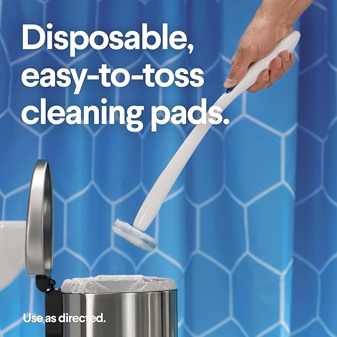 CLOROX ToiletWand Toilet Bowl Cleaner- Toilet Brush, Storage Caddy and 16 Disinfecting Refill Heads (Pack of 6)