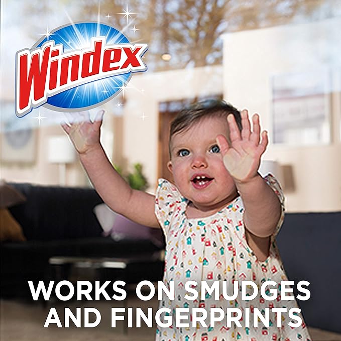 Windex Glass Wipes, Pre-Moistened | Original Scent | 38 Count | Pack of 2