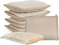 GUOYUANGLO Bamboo Kitchen Sponges Heavy Duty Natural Cleaning Sponges Non-Scratch Dish Sponge for Dishes, Pots and Pans-Beige,6 Pack