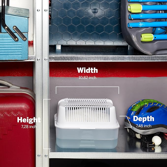HUMYDRY | PACK 2 Dehumidifiers 35.3 oz. + 2 Refills | Moisture Absorber No Electricity Needed | Humidity Control for Large Rooms up to 400 sq.ft | Prevents Condensation and Musty Odors