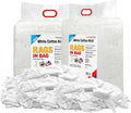Premium White T-Shirt Cleaning Rags (50 lbs. Bag of Rags) – White Cotton Rag for Cleaning, Staining, Painting, Oil, Grease & Dust Removal – Shop Rags Bulk