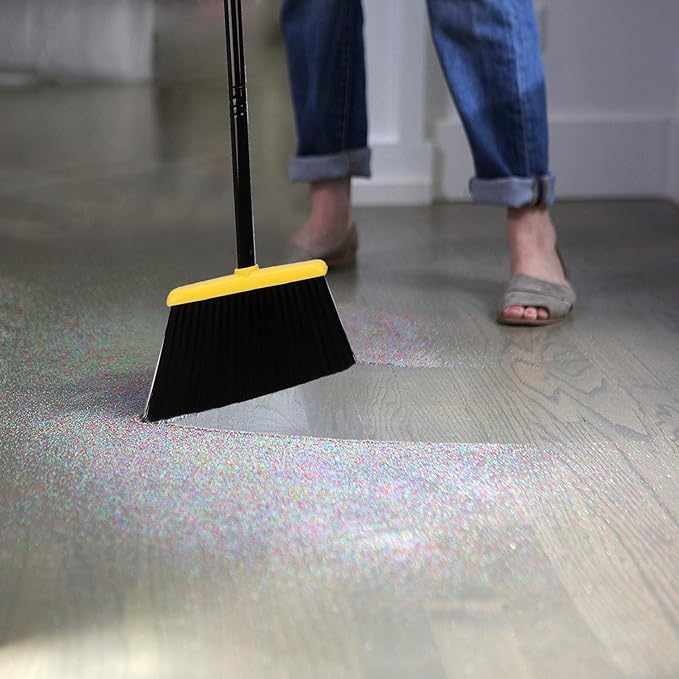 Broom and Dustpan Set,IndoorBroom with Dust pan Combo Set for Home,Angle Kitchen Broom for Floor Sweeping