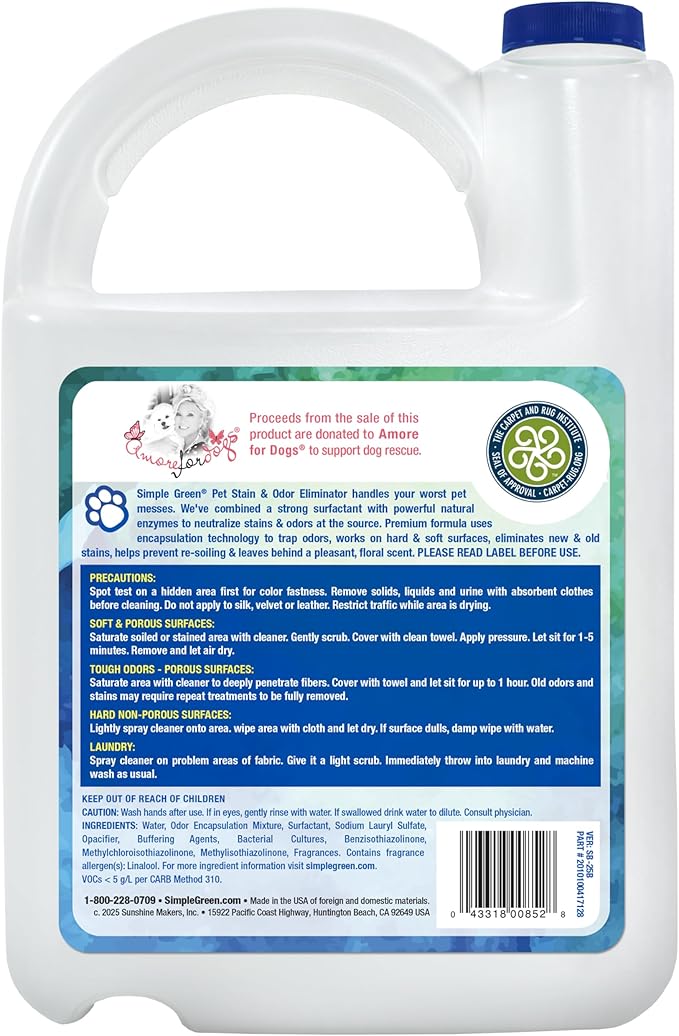 Simple Green Pet Stain and Odor Eliminator 1 Gal