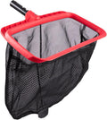 Pool Skimmer Net, Upgraded Pool Net Skimmer with Double-Layer Netting Bag, Larger Capacity Pool Nets for Cleaning Finest Debris, Thickened Frame Pool Leaf Net Reinforced with Grid Structure