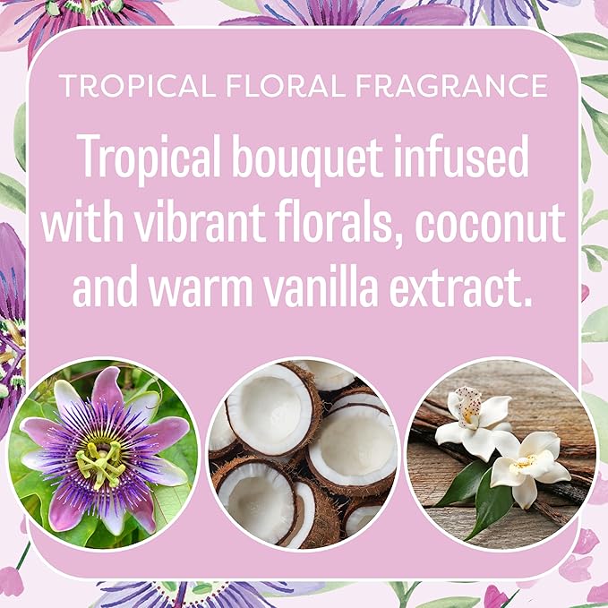 Fresh Scents Scented Sachets | Passion Flower | Tropical Floral Home Fragrance | Long Lasting (Up to 6 Months) | Air Freshener for Closets, Drawers, & Cars | 6 Pack