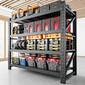 RAVIGIN 3000LBS Storage Shelves, 48" W Garage Shelving Heavy Duty Metal Adjustable Garage Shelves, Shelving Units Industrial Shelving for Warehouse, 48" W x 23.7" D x 70" H, Black