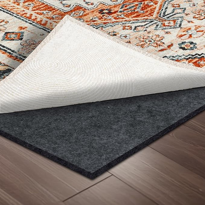 100% Waterproof Rug pad, 7x9 ft Area Rug Non-Slip Rug Pads, Carpet Pads for All Floors and finishes, Felt pad for Hardwood Floors, Keep Carpets in Place Soft and Secure