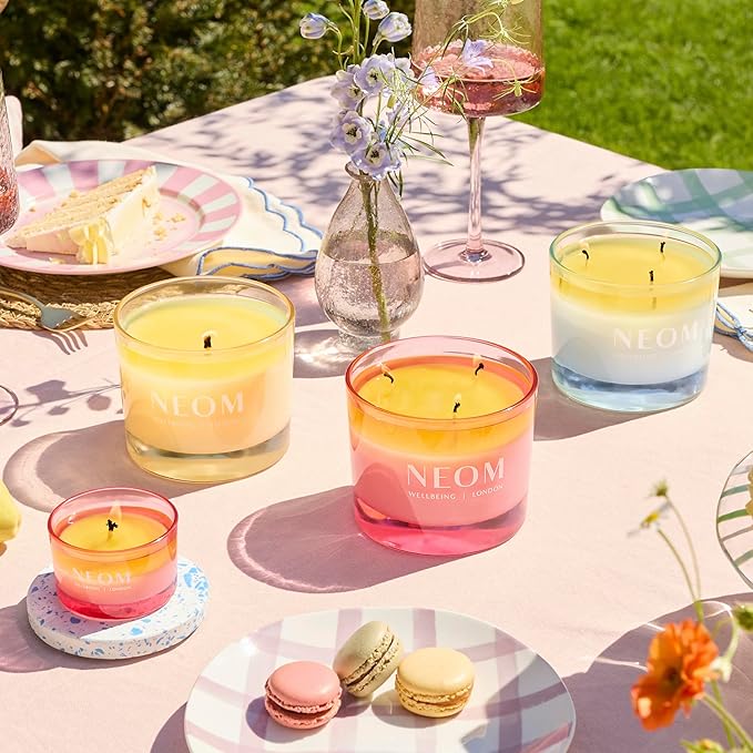 NEOM Great Day Scented Candle, Travel Size I Hand Finished I 100% Naturally derived Wax I Wild Mint and Mandarin I Designed to Help Uplift Your Day and Boost Your Mood.
