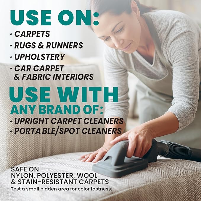 Uncle Todd's Carpet Cleaner Powder for Machines | Makes 30 Gallons of Carpet Cleaner Solution | Enzyme Formula Carpet Deodorizer | Removes Pet Odors & Stains | Safe for Carpets, Rugs & Upholstery