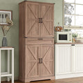 72'' Kitchen Storage Pantry Cabinet, Tall Storage Cabinet with 8 Door Shelves, 2 Cabinets and 1 Drawer, Freestanding Cupboard for Kitchen, Dining Room, Bathroom, Laundry, Living Room, Espresso