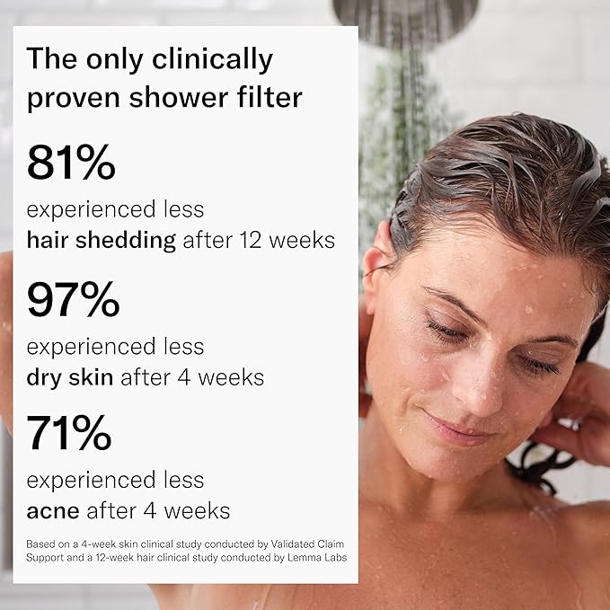 The Jolie Filtered SHOWERHEAD with Shower Water Filter System- High Pressure Showerhead, Hair and Skincare Accessory to Improve Beauty and Personal Care Routine (New Brushed Steel)