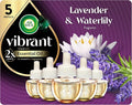 Air Wick Plug in Scented Oil Refill, 5ct, Lavender & Waterlily, Air Freshener, Essential Oils