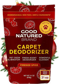 Good Natured Brand | Carpet Deodorizer & Freshener Powder | 31 oz Pet Odor Eliminator for Strong Odor & Pet Urine | Fresh Natural Fireside Spice Scent | Safe for Homes with Pets