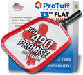 ProTuff Flat Pool Skimmer Net – 2 Year Unconditional Free Replacement – Heavy-Duty Flat Net, Fine Mesh for Leaves, Silt & Pollen – Strong Aluminum Frame, Fits Standard Telescoping Pole