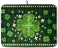 St Patrick's Day Green Shamrock Dish Drying Mat for Kitchen Counter 18x24 Inch Lucky Clover Check Plaid Drying Mat Spring Microfiber Dish Drainer Mat Super Absorbent Dish Rack Pad for Coffee Bar Sink