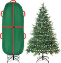 Jumbo Upright Christmas Tree Storage Bag, Upright Christmas Tree Storage Cover with Zipper & Adjustable Straps,Tear Resistant Upright Storage Christmas Tree Cover for 6 Foot Assembled Christmas Tree