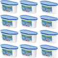 Ksend Moisture Absorbers, 12 Pack, Compact Dehumidifier for Closet, Efficient Humidity Absorber Boxes, Moisture Absorber for Closet, Odor Eliminator with Fragrance Free, Blue, 6.4oz, 300ml