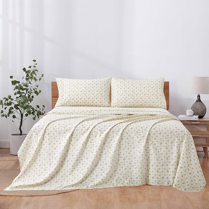 Modern Threads Silky Soft Microfiber and Wrinkle Free Sheets - Luxurious Microfiber Bed Sheets Includes Flat Sheet, Fitted Sheet with Deep Pockets, & Pillowcases Sweet Rose Gold, Queen