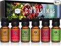 P&J Fragrance Oil Christmas Set | Christmas Wreath, Mistletoe, Candy Cane, Gingerbread, Cinnamon, and Cranberry Candle Scents, Freshie Scents, Candle/Soap Making Supplies