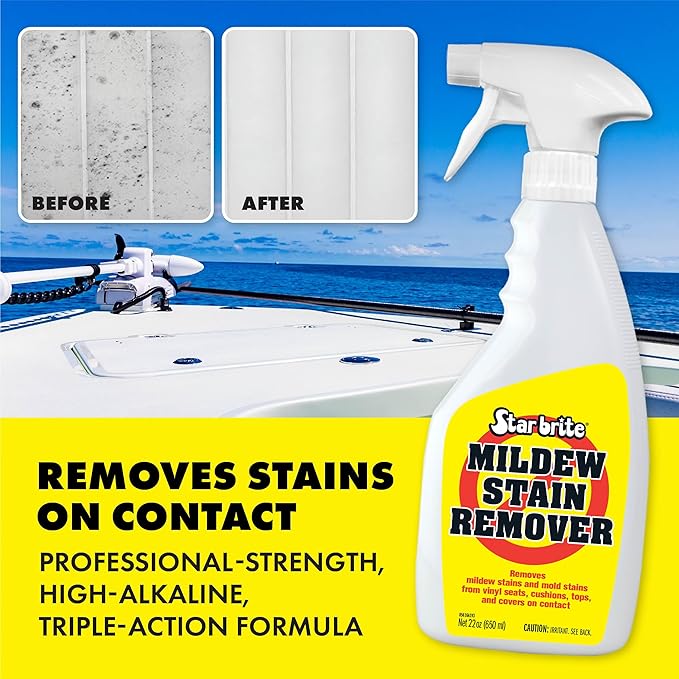 STAR BRITE Mildew Stain Remover + Cleaner Removes Stains on Contact - 22 OZ (085616SS)