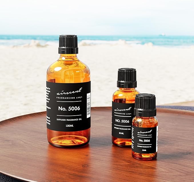 AirScent Diffuser Oil Inspired by TF's Ombre Leather - No. 5006 Perfume Dupe - Fragrance Oil Blend for Ultrasonic and Waterless Diffusers and Crafting - 10 ml, 0.34 fl oz Glass Bottle with Dropper