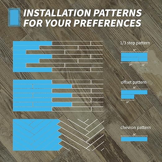 Art3d Peel and Stick Floor Tile Vinyl Wood Plank 12-Pack 18 Sq.Ft, Aged Wood, Rigid Surface Hard Core Easy DIY Self-Adhesive Flooring