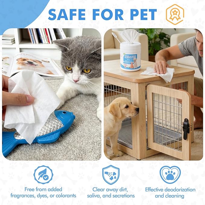 Swiffen 320-count (2 Pack of 160) Cleaner & Deodorizer Wipes for Litter Box Kennels Pet Grooming Surfaces Pet Items Deodorizes Wipes Canister Unscented