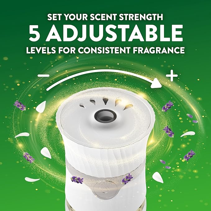 Air Wick Plug in Scented Oil Starter Kit, 2 Warmers + 6 Refills, Lavender & Chamomile, Eco Friendly, Essential Oils, Air Freshener