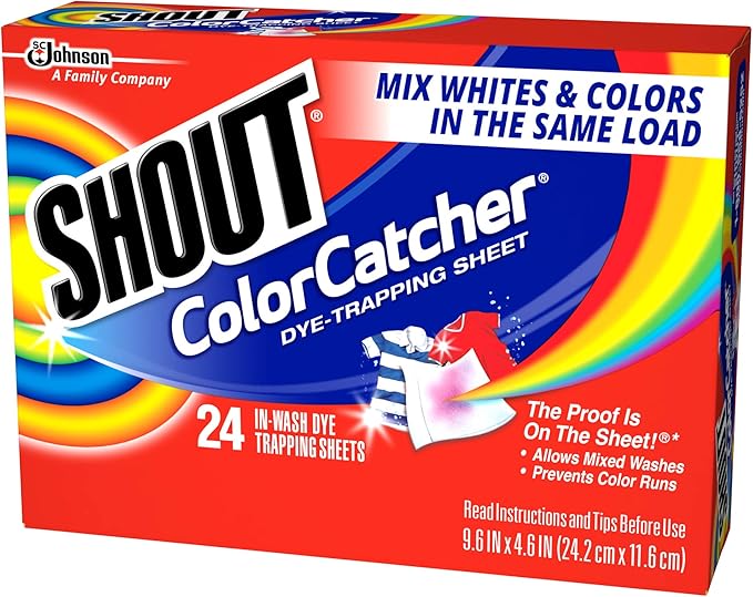 SHOUT Color Catcher, Dye-Trapping Sheets, 24 Sheets (Pack of 2)