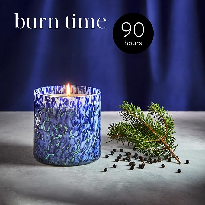 LAFCO New York Signature Candle, Balsam Black Pepper - 15.5 oz - 90-Hour Burn Time - Reusable, Hand Blown Glass Vessel - Made in The USA