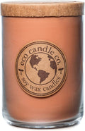 ECO CANDLE CO. Recycled Candle, Pumpkin Pecan, 26 oz. - Scents of Pumpkin, Pecans, & Maple Syrup - 100% Soy Wax, No Lead, Kraft Paper Label & Lid, Hand Poured, Made from Midwest Grown Soybeans