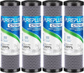 1 Micron 2.5" x 10" Whole House CTO Carbon Water Filter Cartridge Replacement for Under Sink Water Filter System, Dupont WFPFC8002, WFPFC9001, FXWTC, SCWH-5, WHEF-WHWC, WHCF-WHWC, AMZN-SCWH-5, 4Pack