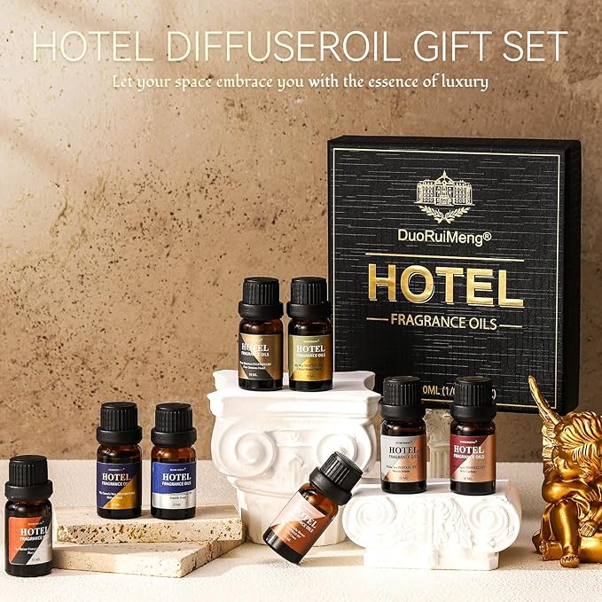 Hotel Diffuser Oil Gift Set - Inspired by 5-Star Hotel Scents - My Way,Ritz Carlton,Westin White Tea,Baccarat,Four Seasons,Hilton,Beachfront Villa,Paris Coast, Fragrance Oil Set