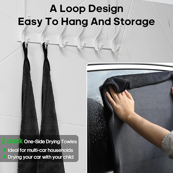 PBHEPJ 2 Pack Microfiber Towels (36"x 24") Extra Large Ultra Absorbent Drying Towel for Cars and Trucks, Without Streaks, Scratches, or Water Spots