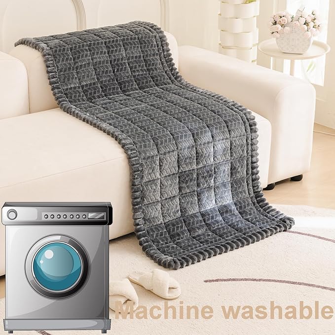 Mivnue Pet Couch Cover Protector Sofa Covers for Pets Washable Non Slip Couches and Sofas Dog Mat (Dark Grey, 27.6" x 82.7")