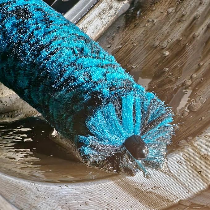 oesee 7PCS Car Wheel Rims Detail Cleaning PRO Wash Kit, Wheel Wash Mitt, Tire Brush, 2PCS Soft Woolies Wheels Brush, Detailing Brush, and Tire Dressing Pads, Microfiber Dry Towel Scratch-Free Cleaning