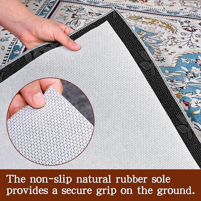 Rug Pad Waterproof Non-Slip 4x6 ft, 1/8" Thick Felt Cushion Pad for Area Rugs – Protects Hardwood, Tile & Laminate Floors – Keeps Rugs Flat & Secure