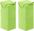 USANOOKS Microfiber Cleaning Cloth Light Green - 100 Pcs 12.5"x12.5" - High Performance - 1200 Washes, Ultra Absorbent Towels Weave Grime & Liquid for Streak-Free Mirror Shine - Car Washing Cloth