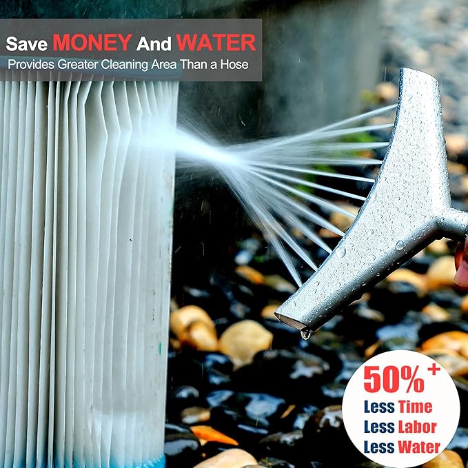 Kaviar Pool Filter Cleaner,Filter Cartridge Cleaner, Powerful Pool Filter Cleaner Tool,Removes Leaves, Debris and Dirt in Seconds from Your Pool,Spa or Hot Tub Filter Cartridge