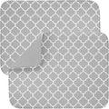 GORILLA GRIP Ultra Water Absorbent Microfiber Dish Drying Mat 2 Pack, Quick Dry Mesh, Slip Resistant Pad for Sink Dishes or Under Rack, Kitchen Counter Accessories, Machine Wash, 18x16, Quatrefoil